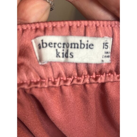 Abercrombie Kid Skirt Pink 15 Wrap Satiny Chic Preppy Classic Retro Boho Hippie - Picture 2 of 7